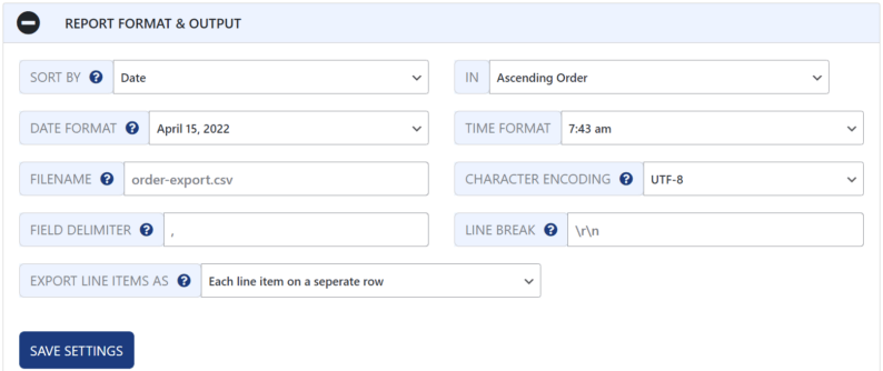 Report Format &Amp; Output.