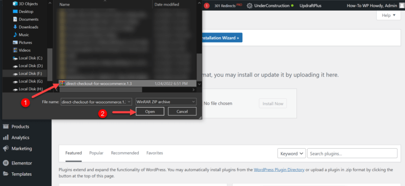 Select The Zip File And Click The &Quot;Open&Quot; Button.