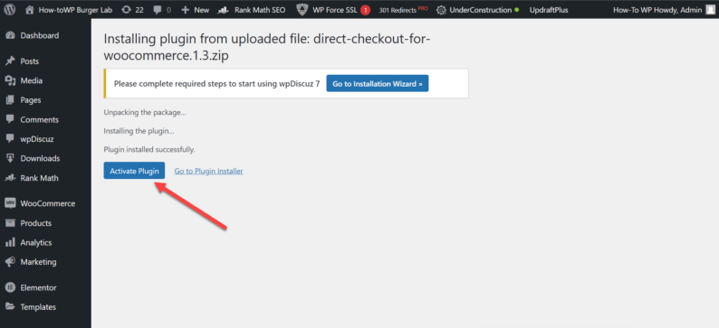 Click The &Quot;Activate Plugin&Quot; Button.