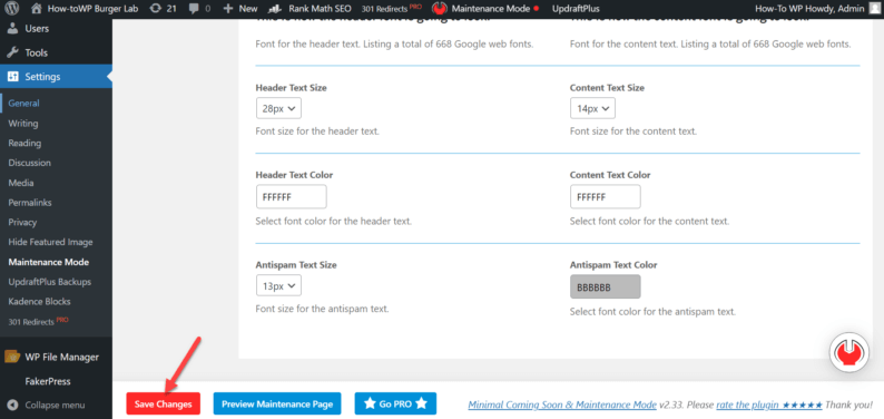 Click On The &Quot;Save Changes&Quot; Button.