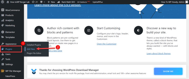 Go To &Quot;Plugins&Quot; And Click &Quot;Add New.&Quot;