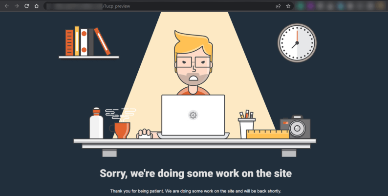 The Preview Of The Under-Construction Page.