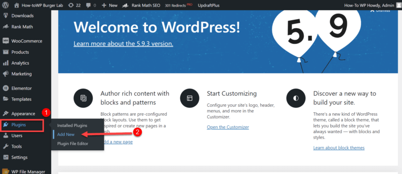 Go To &Quot;Plugins&Quot; And Click On The &Quot;Add New&Quot; Option.