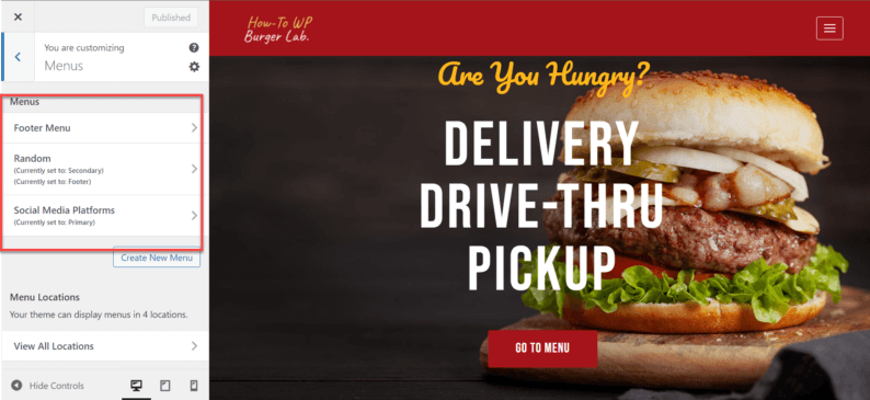 Select The Menu