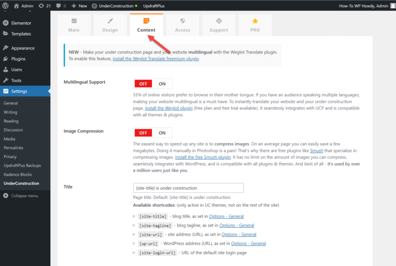 Go To &Quot;Content&Quot; And Edit The Displayed Text.