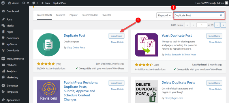 Search And Install The &Quot;Duplicate Post&Quot; Plugin.