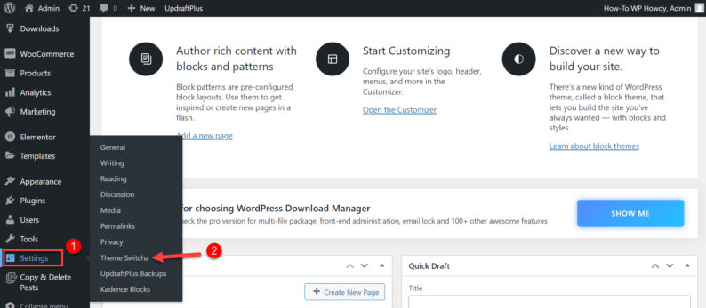 Go To &Quot;Settings&Quot; And Click On &Quot;Theme Switcha.&Quot;