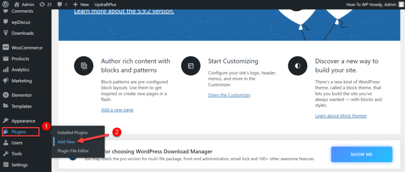 Go To &Quot;Plugins&Quot; And Click &Quot;Add New.&Quot;