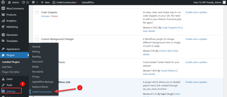 Go To &Quot;Settings&Quot; And Click &Quot;Underconstruction.&Quot;