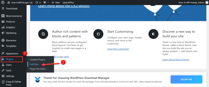 Go To &Quot;Plugins&Quot; And Click &Quot;Add New.&Quot;