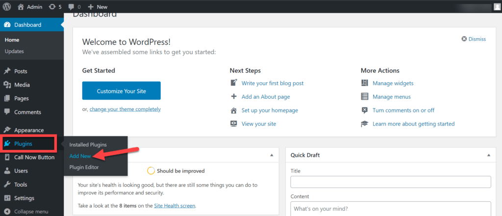 Go To Plugin Menu