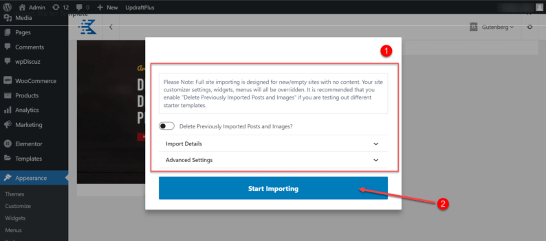 Check The Import Setting And Click Start Importing.