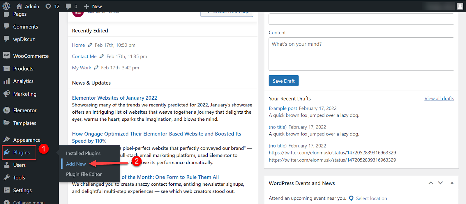 Go To The Plugins And Click On The Add New Option.