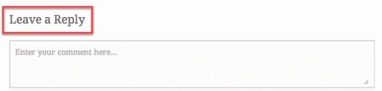 How to Remove Leave a Reply on WordPress