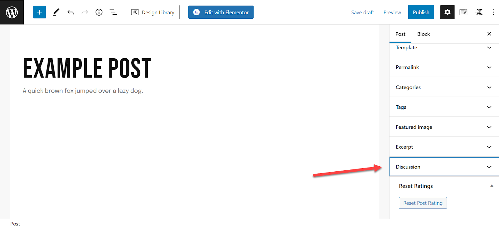 Click On The Discussion Option.