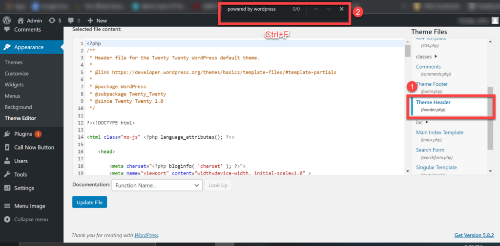 Search Fro &Quot;Powerd By WordPress&Quot;