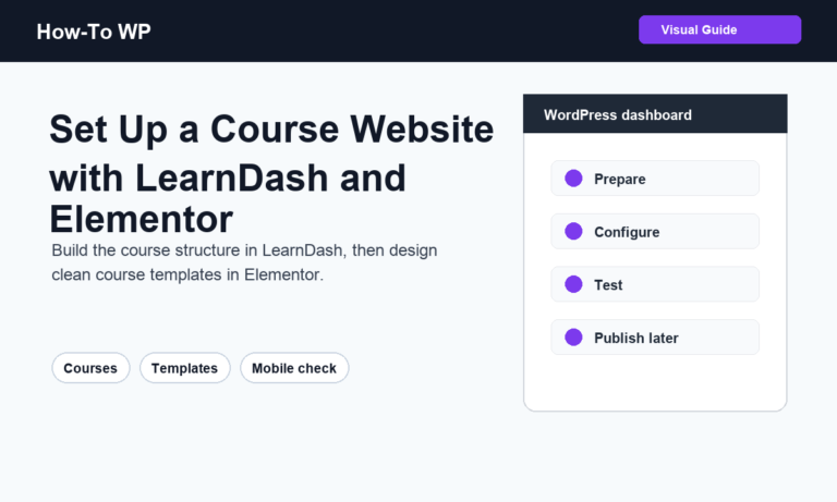 How to Set Up Your Course Website Using LearnDash and Elementor